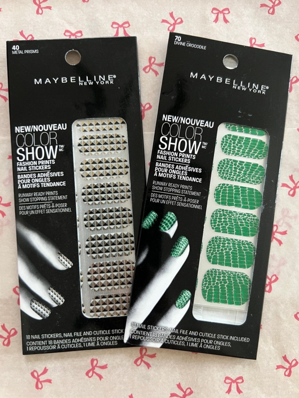 Maybelline Color Show Nail Stickers - Silver Pyramid & Green Croc